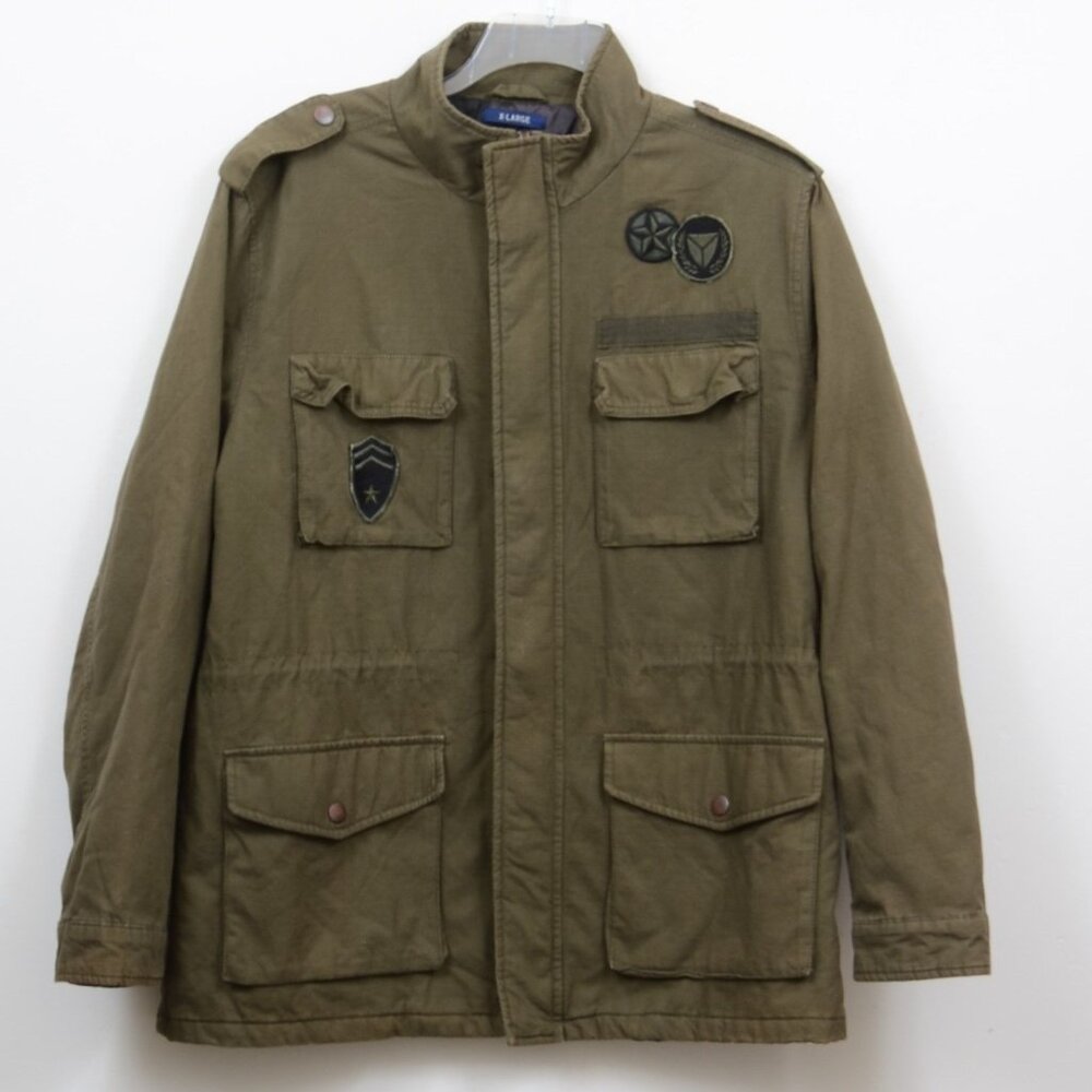 American Rag Jacket Women’s Green Military Coat Inner Waist Drawstring X-Large
